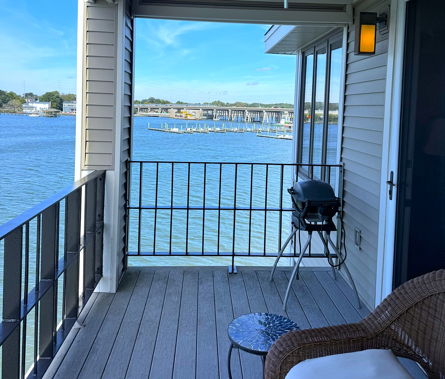 TREX balcony and river view