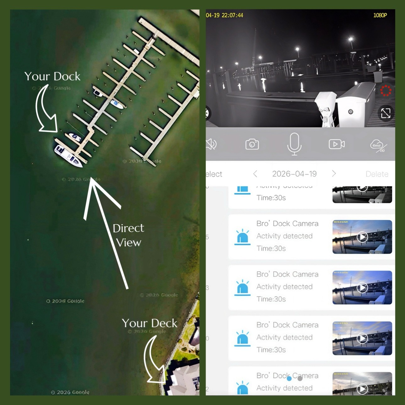 Security camera and balcony